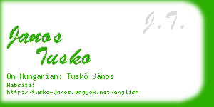 janos tusko business card