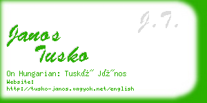 janos tusko business card